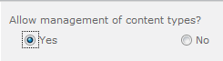 Allow SharePoint Management of SharePoint Content Types