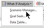 Excel What-If-Analysis tools