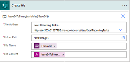 Create an image file in SharePoint with the Power Apps flow