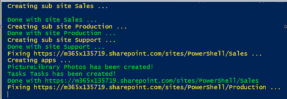 PowerShell progress messages