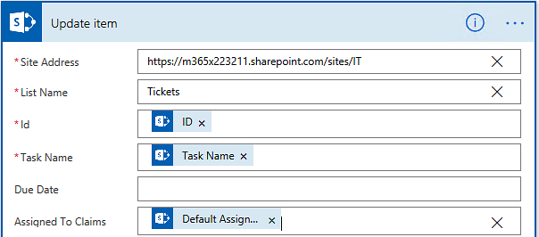 Flow to set assigned