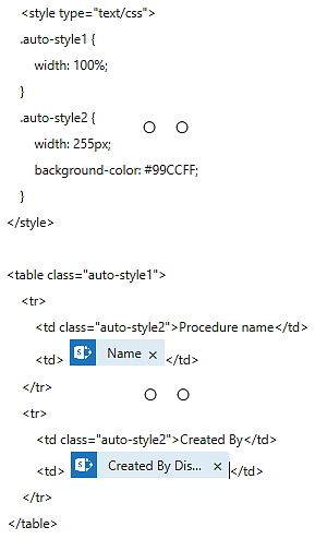 Flow e-mail formatting code