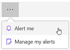 The Alert command in SharePoint