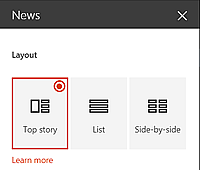 News layout options