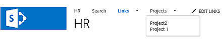 SharePoint top link bar