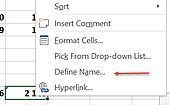 Excel formula bar