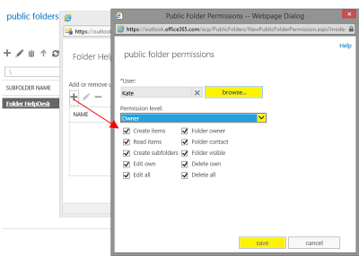 Create Exchange Online public folder, step 8