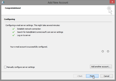 Add an Exchange Online public folder to a local Outlook, step 3