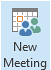 Outlook New Meeting button