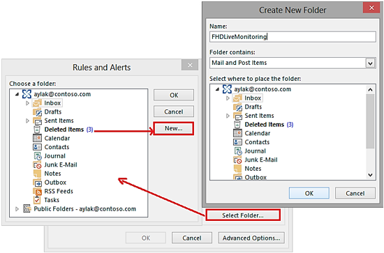 Rules and Alerts dialog