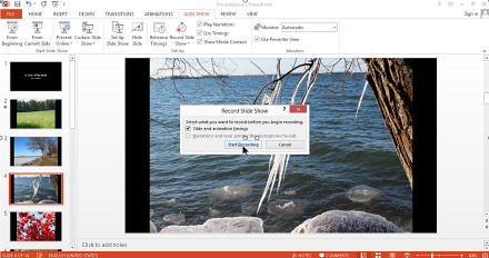 PowerPoint recording