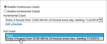 SharePoint Search Scheduling