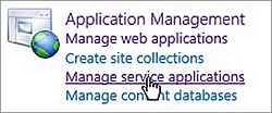 SharePoint Manage Service Applications