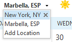 Outlook calendar weather location