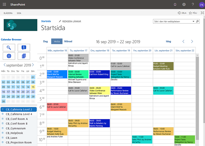 Calendar Browser Screenshot