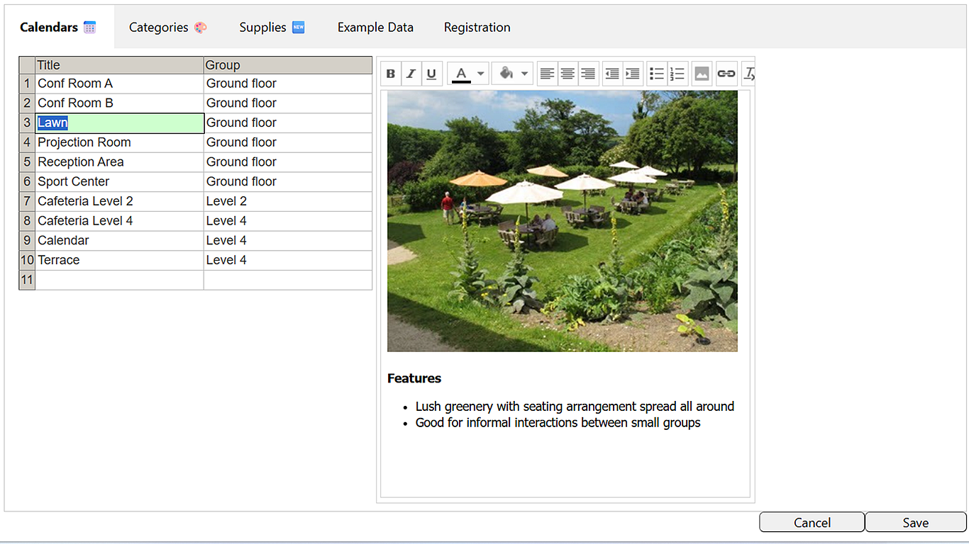 Calendar Browser for SharePoint settings